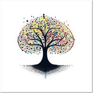 Dot day tree colorful make your mark teacher student grow creativity design Posters and Art